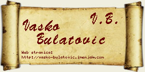 Vasko Bulatović vizit kartica